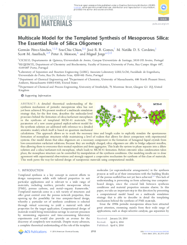 (PDF) A multi-scale model for the templated synthesis of mesoporous ...