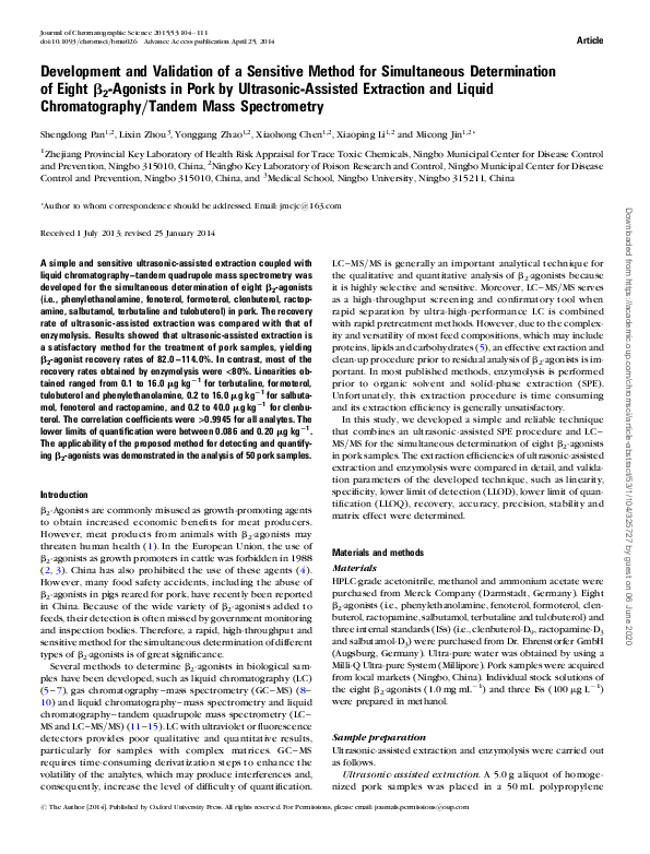 (PDF) Development and Validation of a Sensitive Method for Simultaneous ...