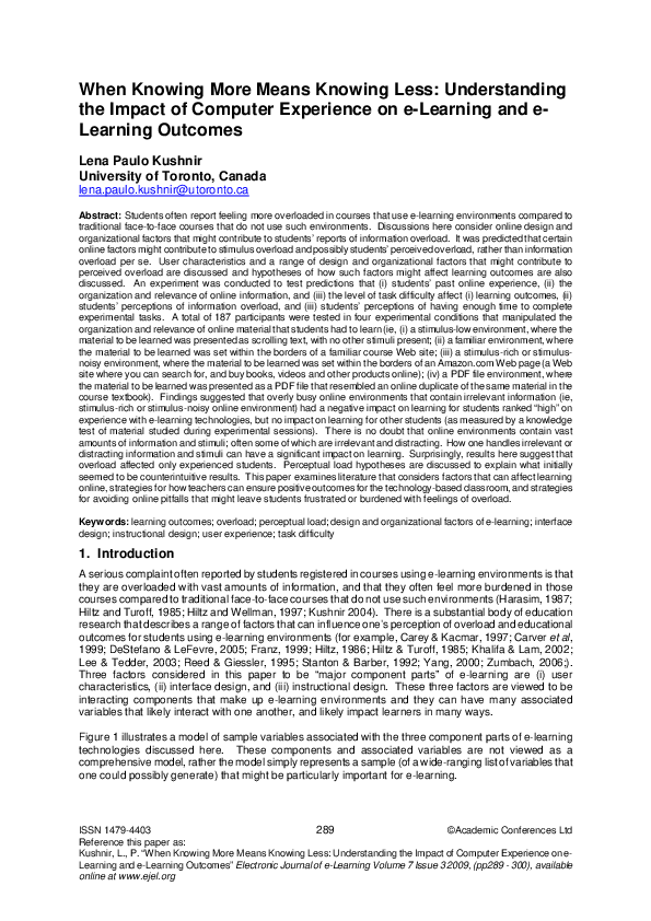 (PDF) When Knowing More Means Knowing Less: Understanding the Impact of ...