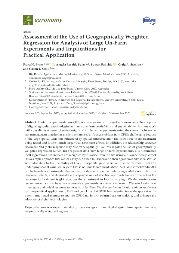 (PDF) Assessment of the Use of Geographically Weighted Regression for ...