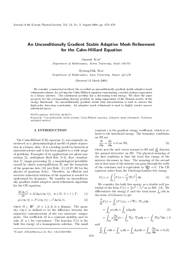 (PDF) An Unconditionally Gradient Stable Adaptive Mesh Refinement for ...