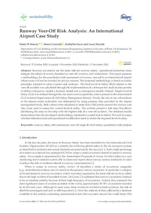 (PDF) Runway Veer-Off Risk Analysis: An International Airport Case Study