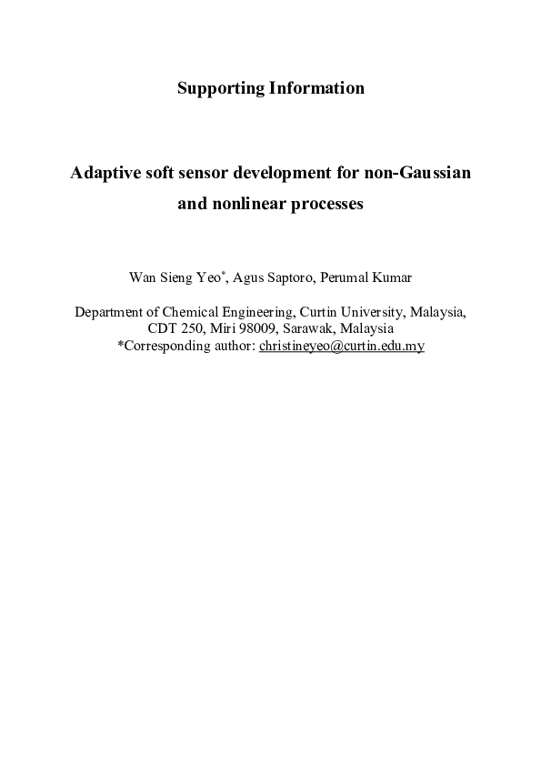 (PDF) Adaptive soft sensor development for non-Gaussian and nonlinear ...