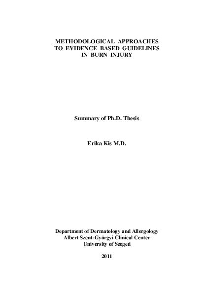 Burn injury dissertation image