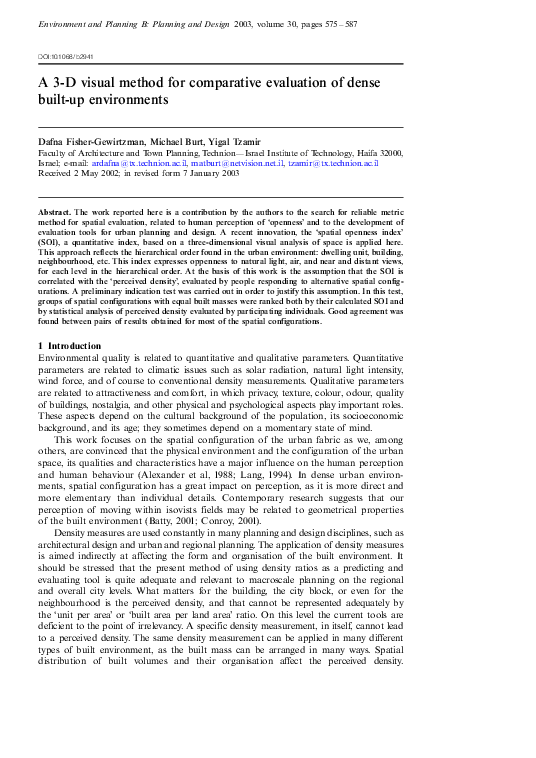 (PDF) A 3-D visual method for comparative evaluation of dense built-up ...
