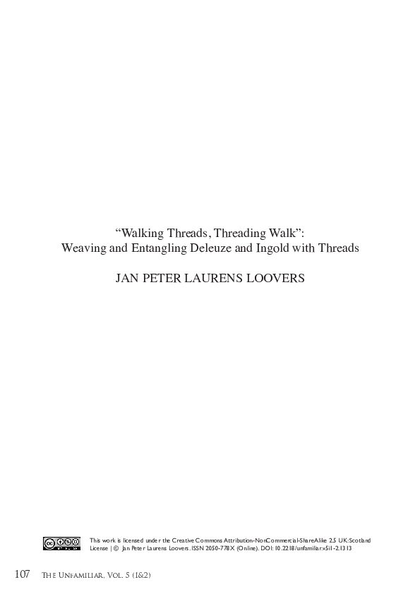 (PDF) Walking Threads, Threading Walk