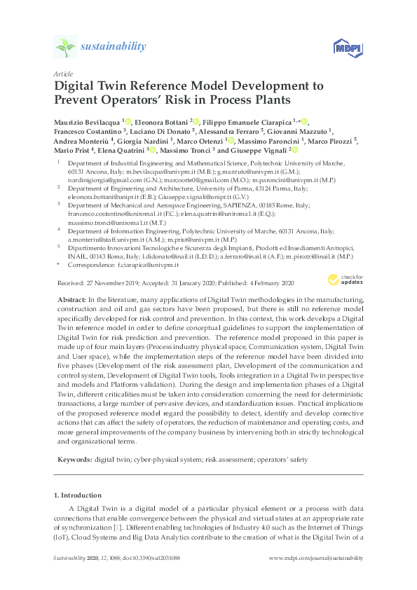 (PDF) Digital Twin Reference Model Development to Prevent Operators ...