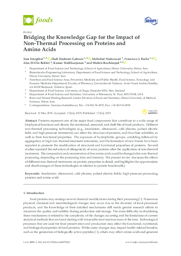 (PDF) Bridging the Knowledge Gap for the Impact of Non-Thermal ...