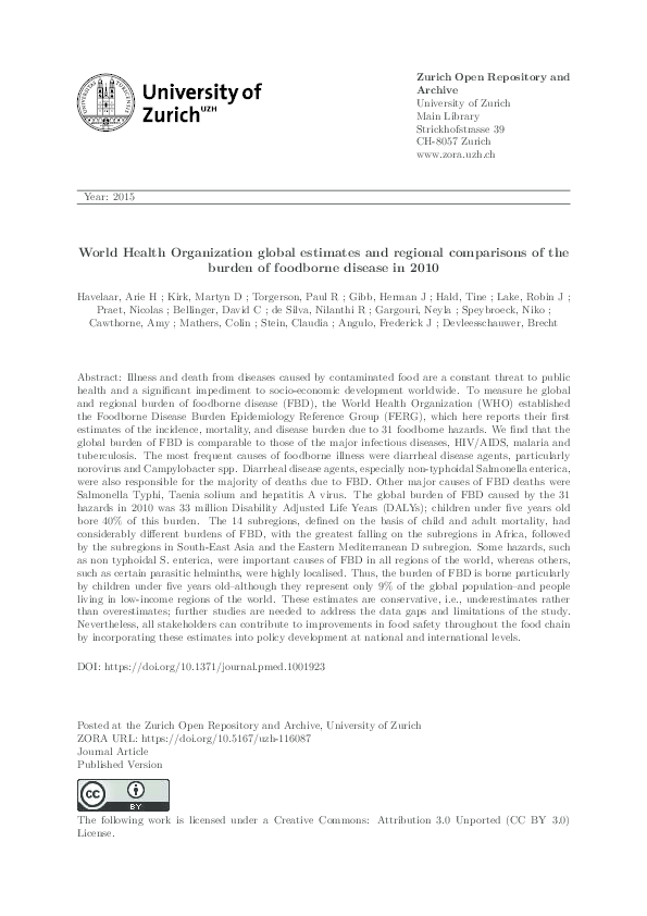 (PDF) World Health Organization Global Estimates and Regional ...