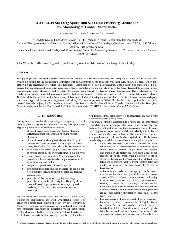 (PDF) A 3-d laser scanning system and scan data processing method for ...