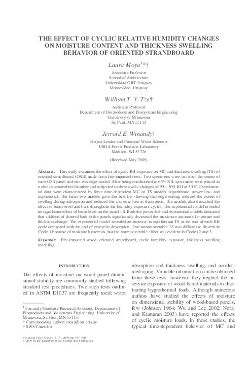(PDF) The effect of cyclic relative humidity changes on moisture ...