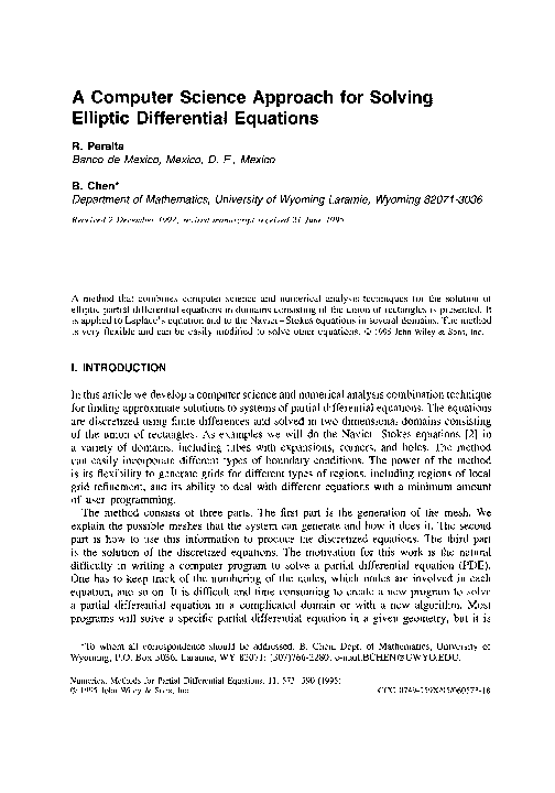 (PDF) A computer science approach for solving elliptic differential ...