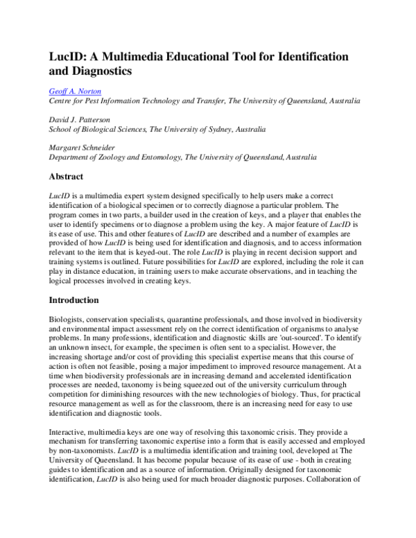 (PDF) LucID: A Multimedia Educational Tool for Identification and ...