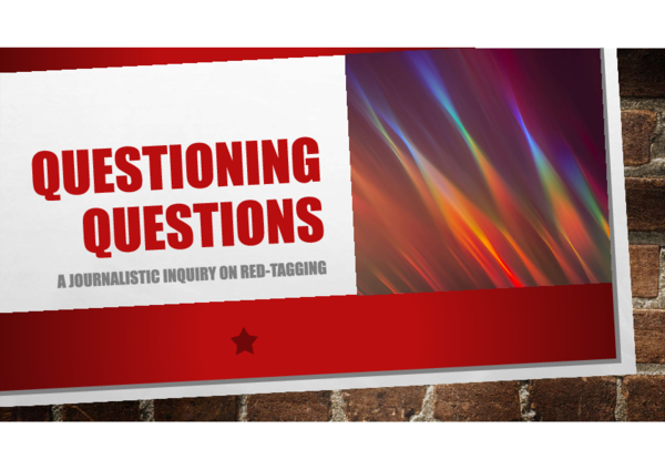(PDF) Questioning questions: A journalistic inquiry on red-tagging