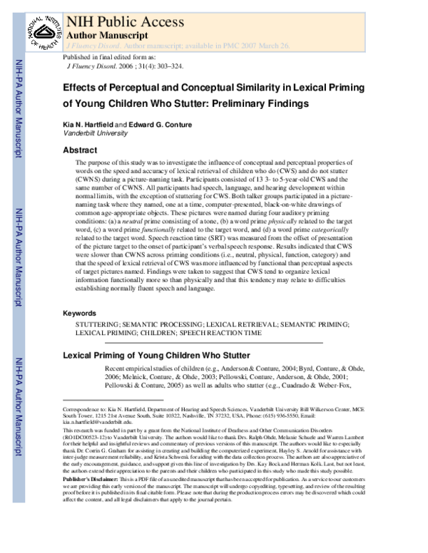 (PDF) Effects of perceptual and conceptual similarity in lexical ...
