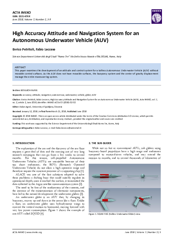 (PDF) High Accuracy Attitude and Navigation System for an Autonomous ...