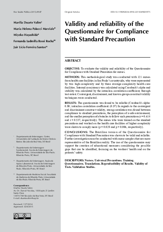(PDF) Validity and reliability of a questionnaire for screening older ...