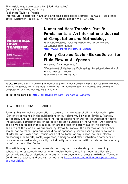 (PDF) A coupled finite volume solver for compressible flows
