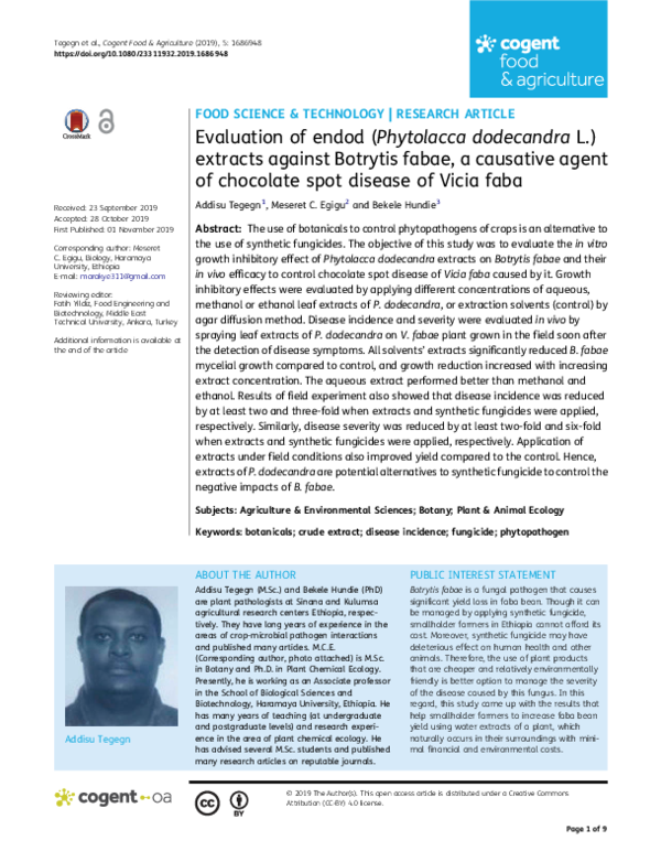(PDF) Evaluation of endod (Phytolacca dodecandra L.) extracts against ...