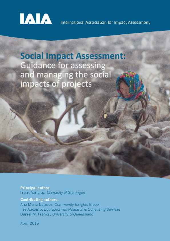 (PDF) Social Impact Assessment: Guidance for assessing and managing the ...