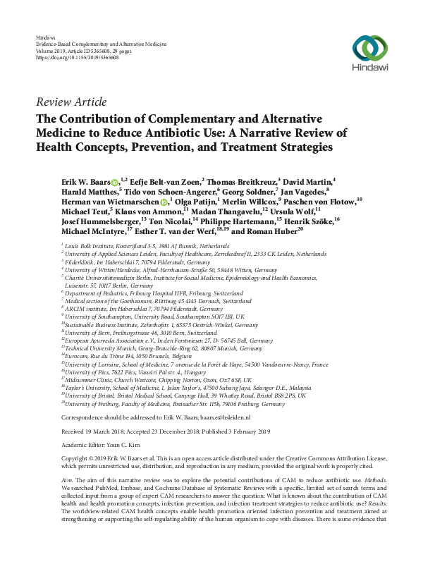 (PDF) The Contribution of Complementary and Alternative Medicine to ...