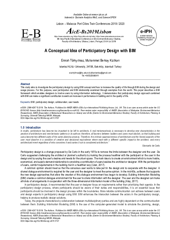 (PDF) Participatory Design with BIM
