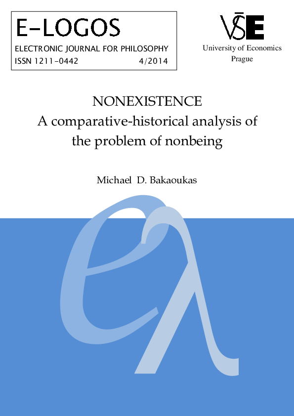 (PDF) NONEXISTENCE - A comparative-historical analysis of the problem ...