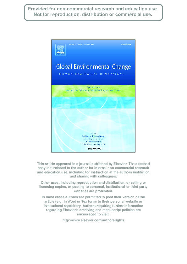 (PDF) The social–ecological system framework as a knowledge ...