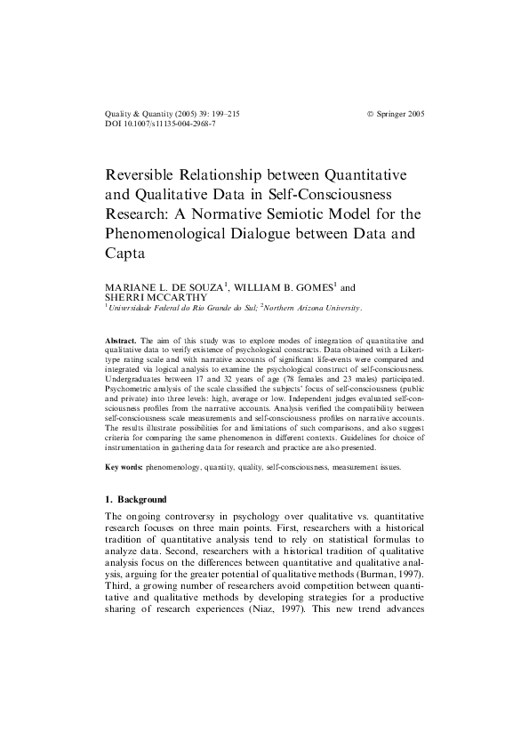 (PDF) Reversible Relationship between Quantitative and Qualitative Data ...