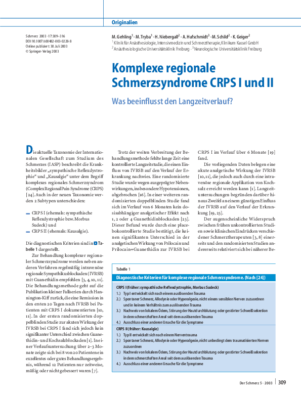 (PDF) Komplexe regionale Schmerzsyndrome CRPS I und II | Michael Tryba - Academia.edu