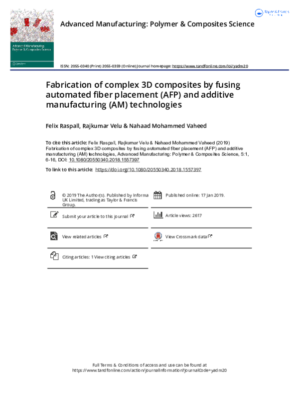(PDF) Fabrication of complex 3D composites by fusing automated fiber ...