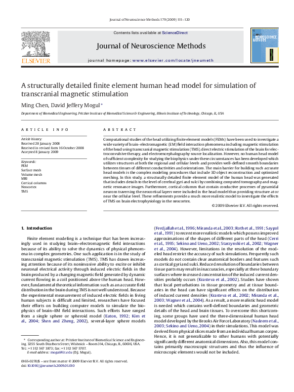 (PDF) A structurally detailed finite element human head model for ...