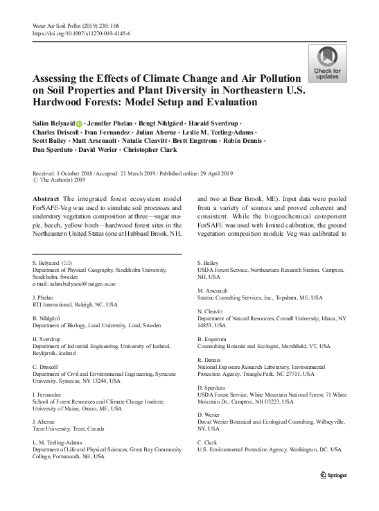 (PDF) Assessing the Effects of Climate Change and Air Pollution on Soil ...