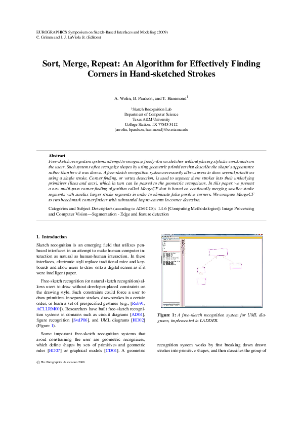 (PDF) Sort, merge, repeat: an algorithm for effectively finding corners ...