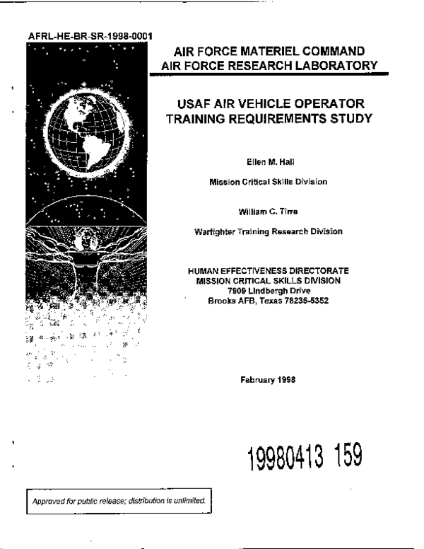 (PDF) USAF Air Vehicle Operator Training Requirements Study