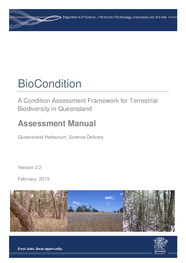 (PDF) BioCondition: A Condition Assessment Framework for Terrestrial ...