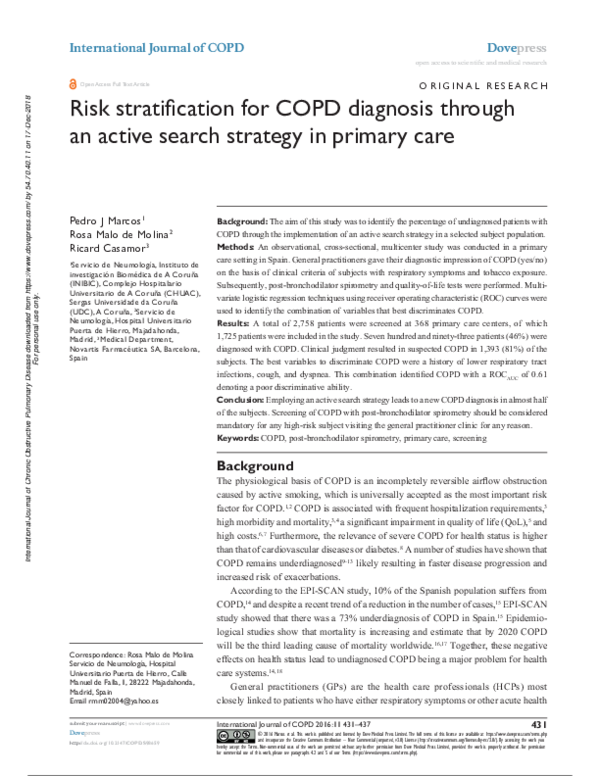 (PDF) Risk stratification for COPD diagnosis through an active search ...