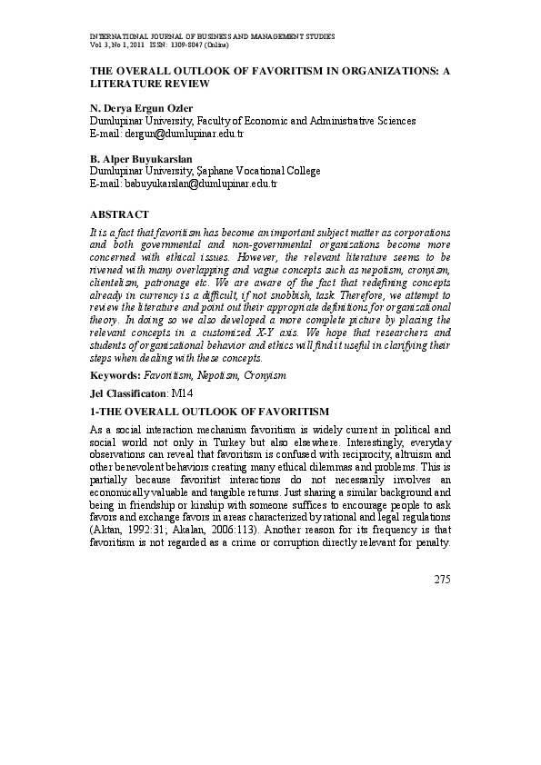 Favoritism in the workplace essay picture