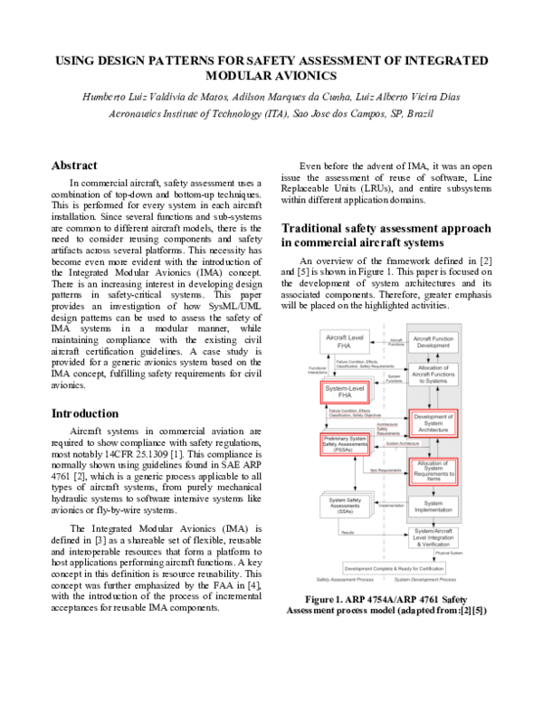(PDF) Using design patterns for safety assessment of integrated modular ...