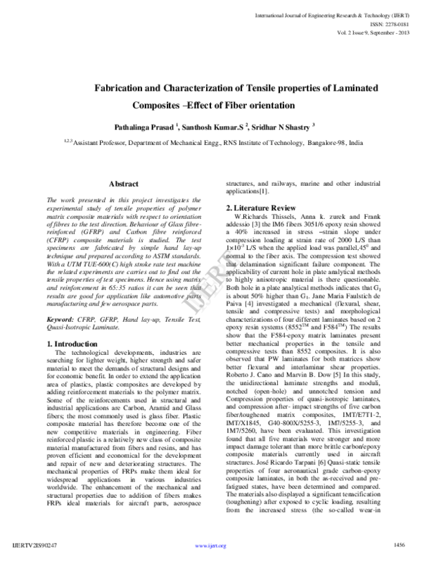 (PDF) IJERTFabrication and Characterization of Tensile properties of