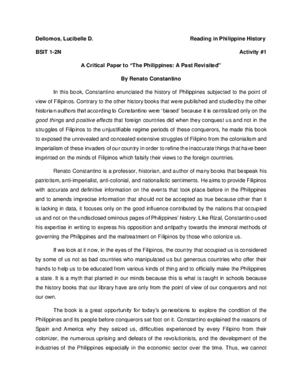 Renato constantino books picture