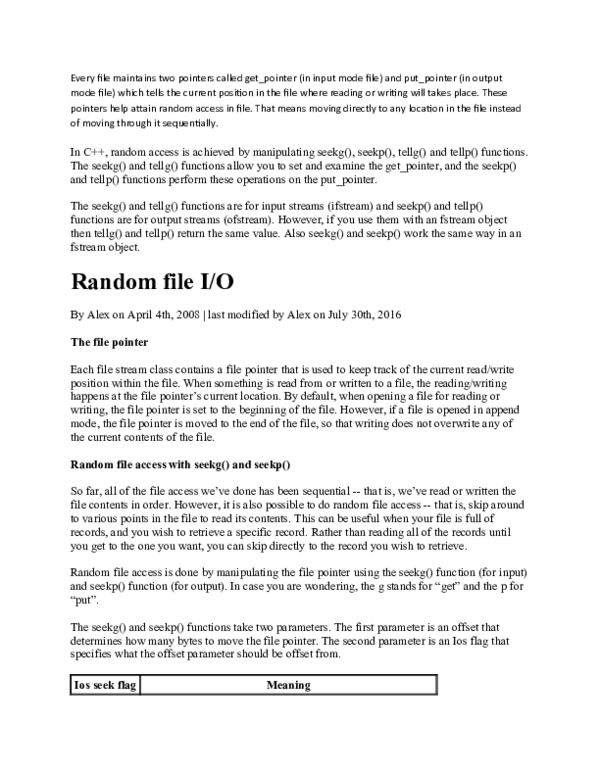 (DOC) Random file I/O