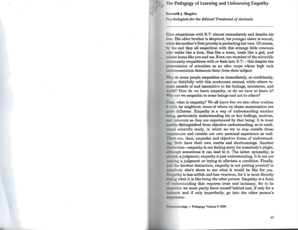 (PDF) The Pedagogy of Learning and Unlearning Empathy
