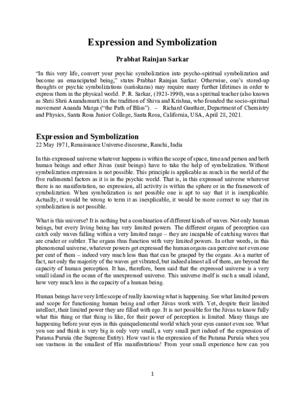 (PDF) Expression and Symbolization