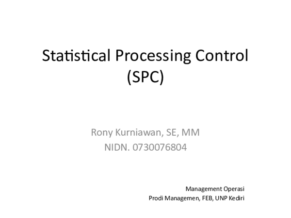(PPT) Statistical Processing Control SPC