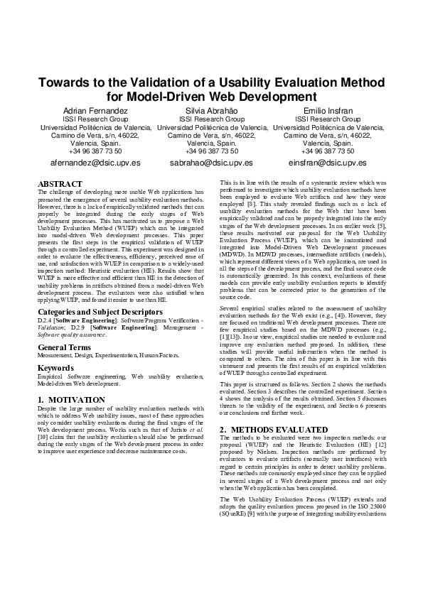 (PDF) Towards to the validation of a usability evaluation method for ...
