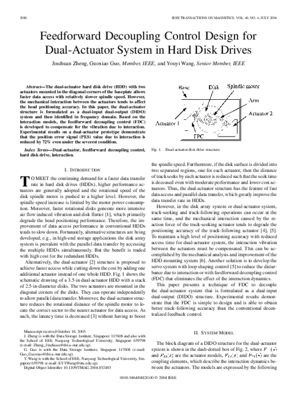 (PDF) Feedforward Decoupling Control Design for Dual-Actuator System in ...