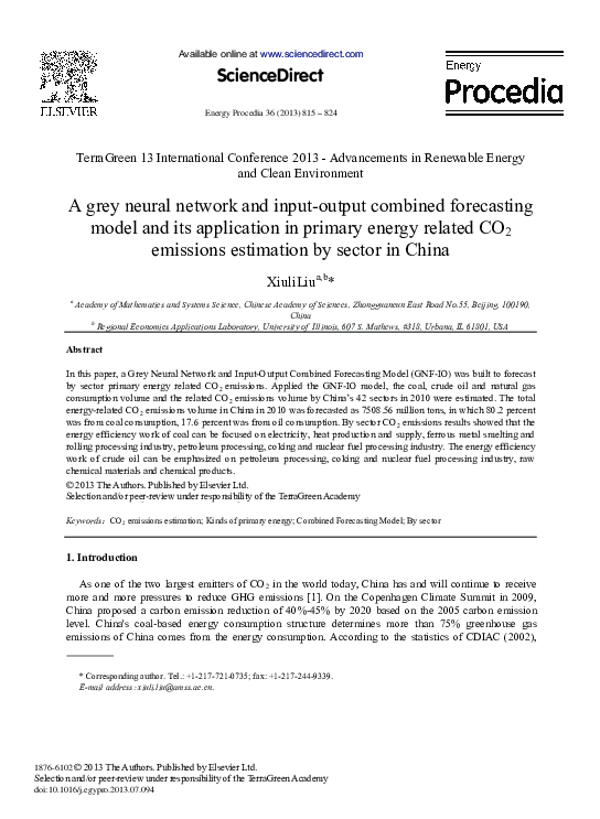 (PDF) A Grey Neural Network and Input-Output Combined Forecasting Model ...