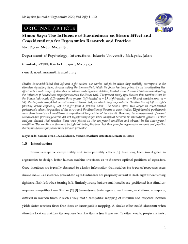 Hand dominance and the brain picture