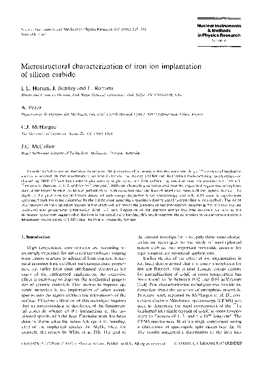 (PDF) Microstructural characterization of iron ion implantation of ...